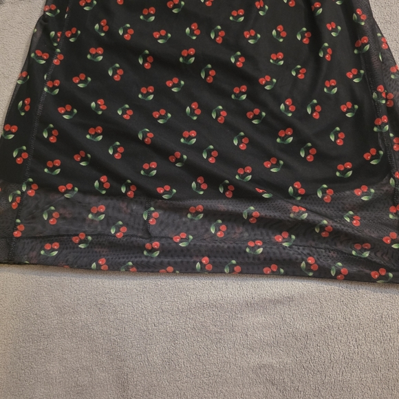 See You Monday Black Maxi Dress with Cherry Print - Picture 6 of 11